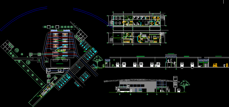 Service Station – Gas Stations DWG Block for AutoCAD