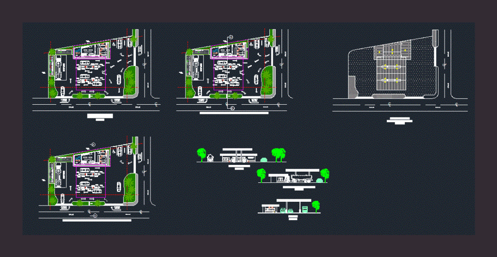 Service Station DWG Block for AutoCAD