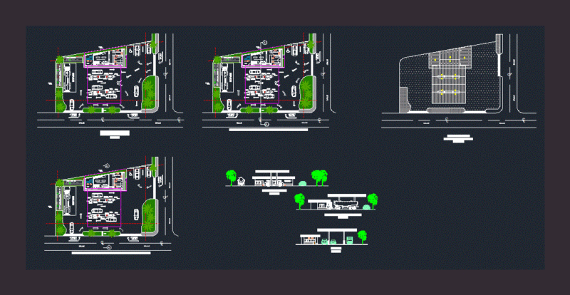 Service Station DWG Block for AutoCAD