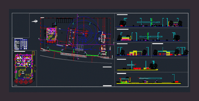 Service Station DWG Block for AutoCAD