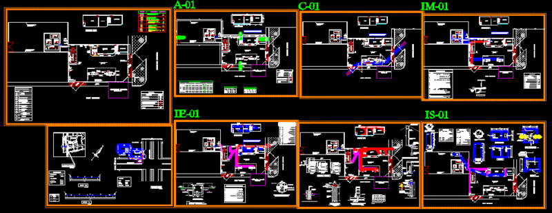 Service Station DWG Section for AutoCAD