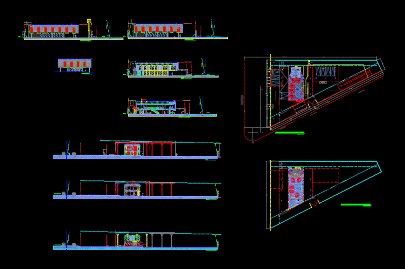 Serviteca Automotive DWG Section for AutoCAD