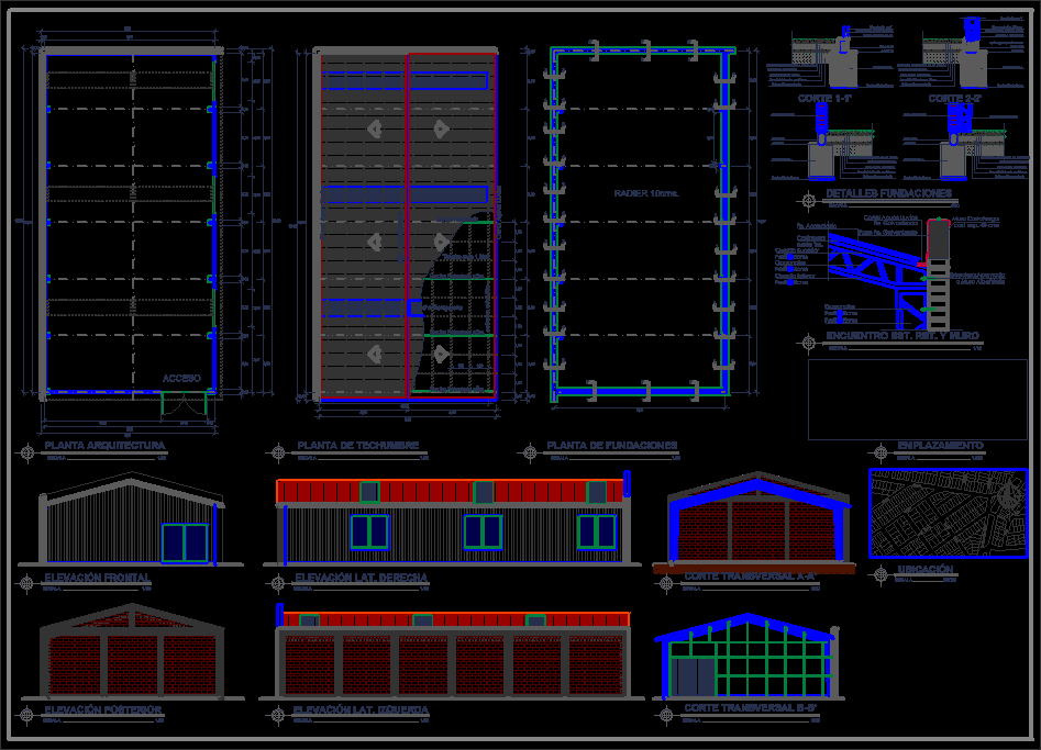 autocad drawing details of steel structure