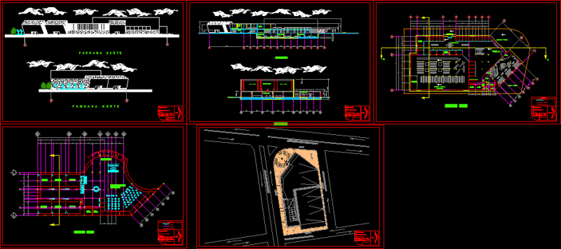 Shopping Center DWG Section for AutoCAD