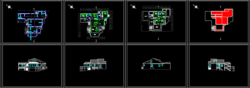 Simple Holiday Home DWG Block for AutoCAD