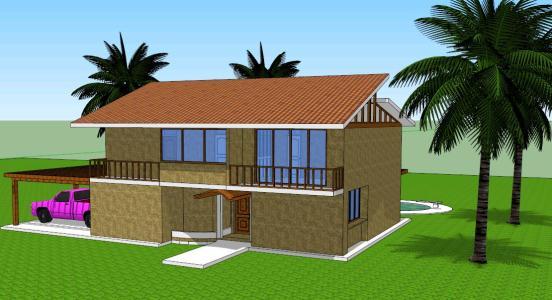 Simple House 3D SKP Model for SketchUp • Designs CAD