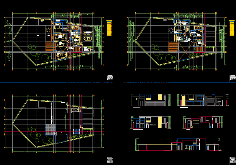 Single Family – La Molina DWG Block for AutoCAD