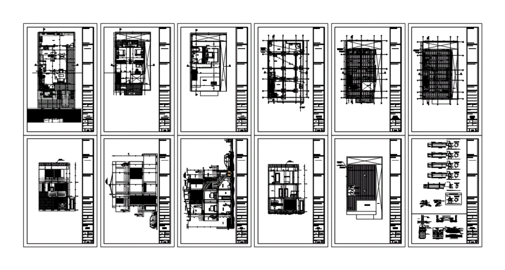 Single Family Detached House DWG Block for AutoCAD