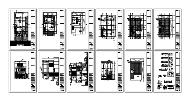 Single Family Detached House DWG Block for AutoCAD