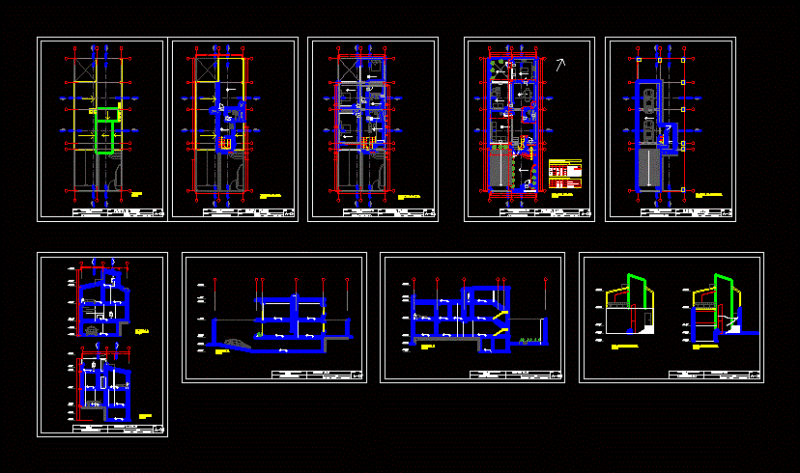 Single Family Duplex – Bioclimatic DWG Section for AutoCAD