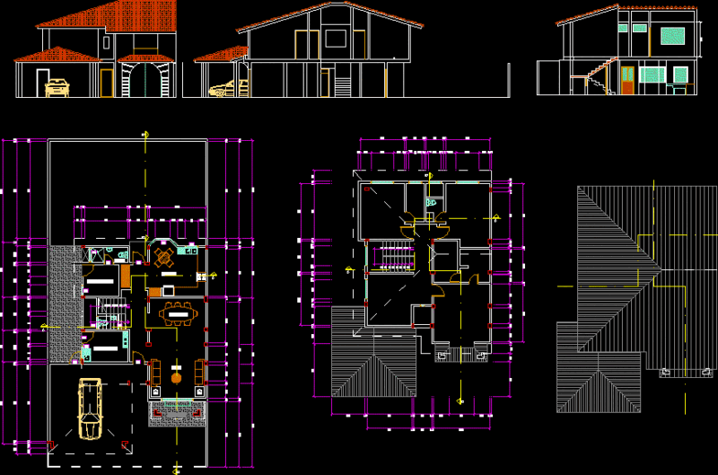 Single Family Dwelling – DWG Block for AutoCAD
