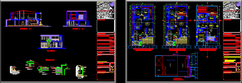 Single Family Dwelling DWG Block for AutoCAD