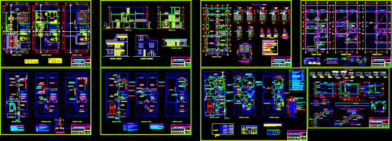 Single Family Dwelling DWG Plan for AutoCAD