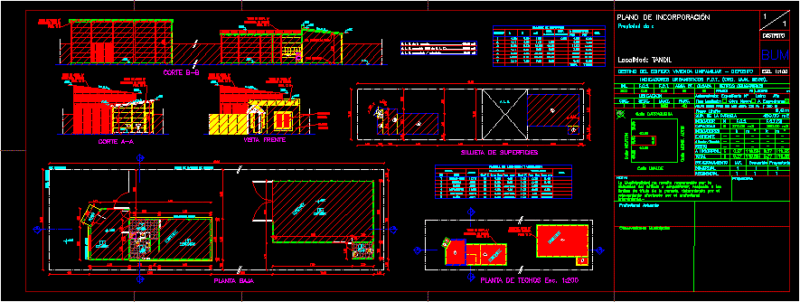 Single Family DWG Block for AutoCAD