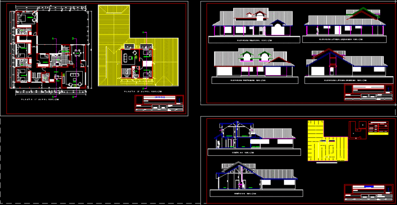 Single Family DWG Block for AutoCAD