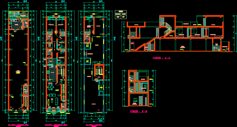 Single Family DWG Block for AutoCAD