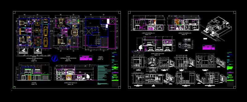 Single Family DWG Block for AutoCAD