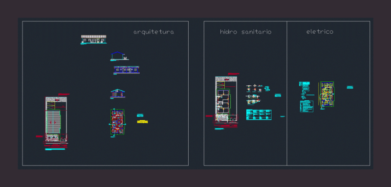 Single Family DWG Block for AutoCAD