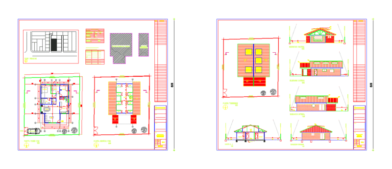 Single Family DWG Block for AutoCAD
