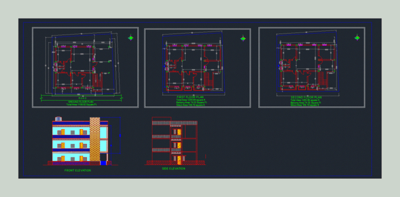 Single Family DWG Block for AutoCAD