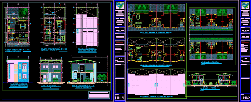 Single Family DWG Block for AutoCAD