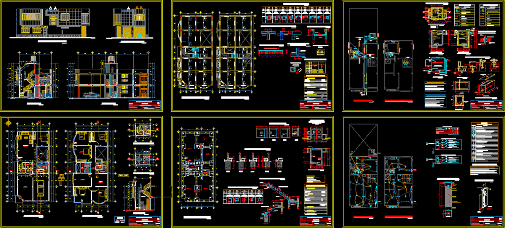 Single Family DWG Elevation for AutoCAD