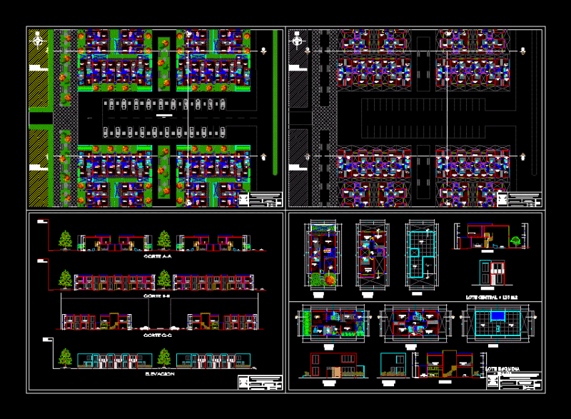 Single Family DWG Elevation for AutoCAD