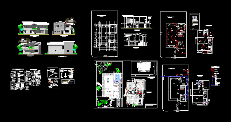Single Family DWG Plan for AutoCAD
