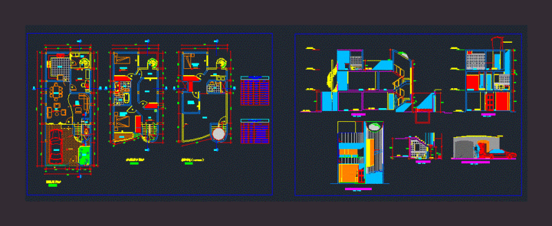 Single Family DWG Section for AutoCAD