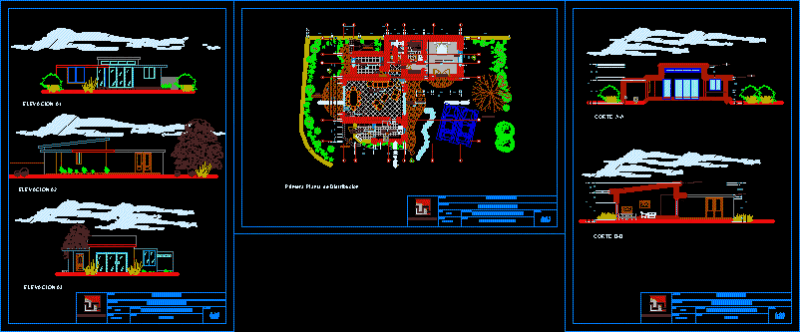 Single Family DWG Section for AutoCAD