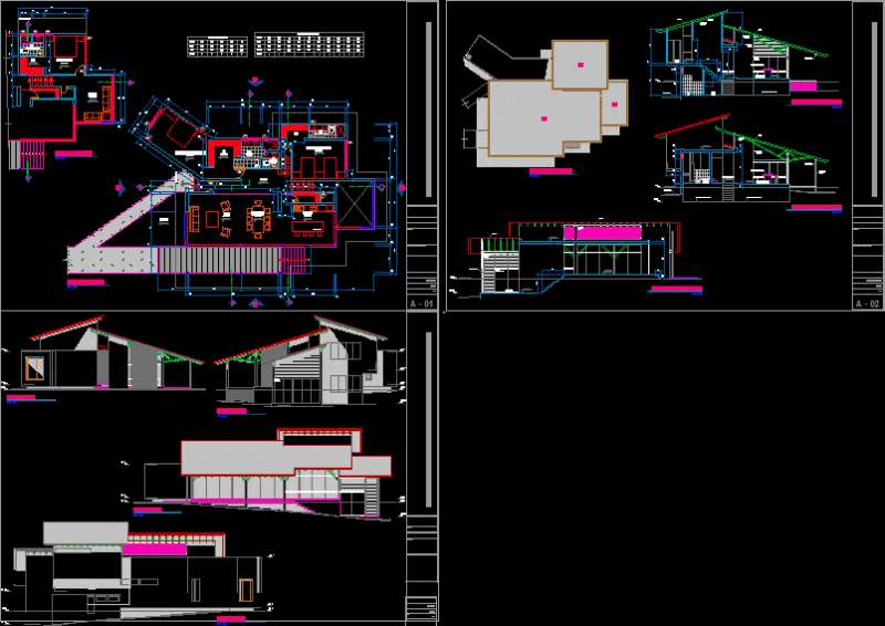Single Family DWG Section for AutoCAD