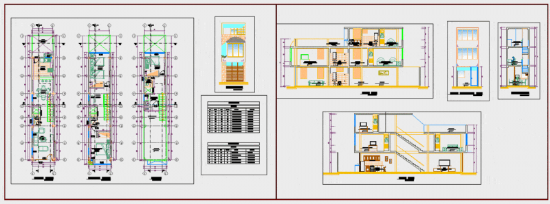 Single Family DWG Section for AutoCAD