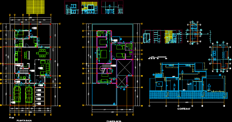 Single Family DWG Section for AutoCAD