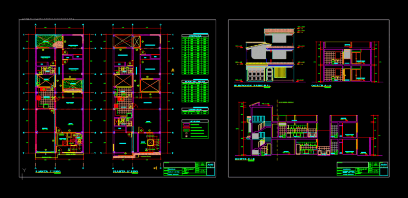 Single Family Home 2D DWG plan for AutoCAD