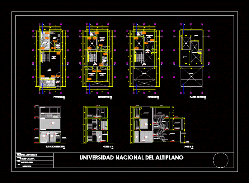 Single Family Home 2D DWG Plan for AutoCAD