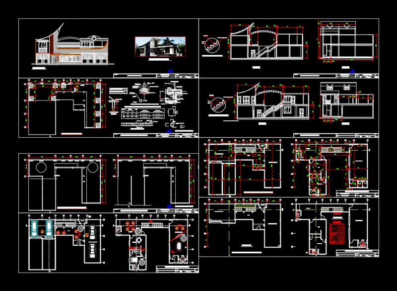 Single Family Home DWG Block for AutoCAD