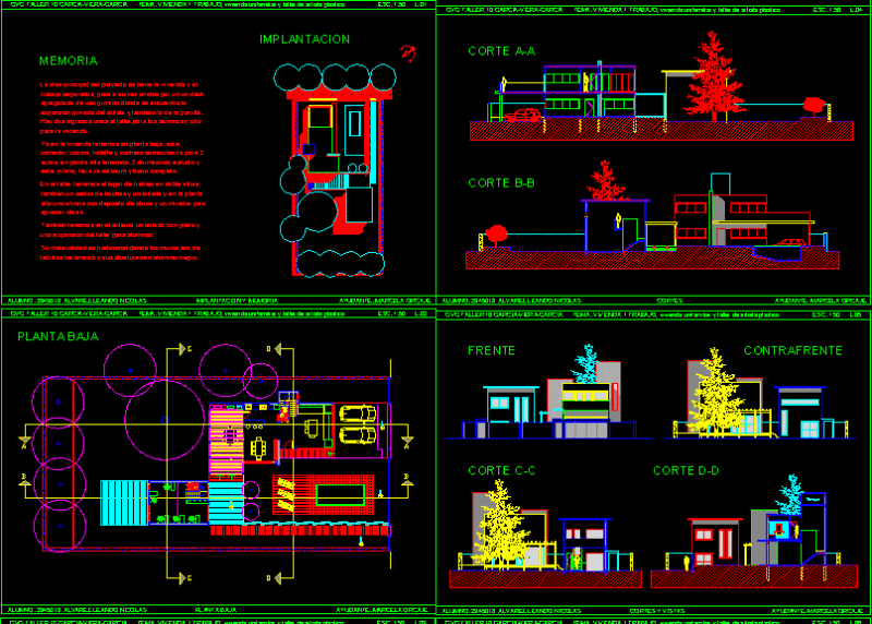 Single Family Home DWG Block for AutoCAD