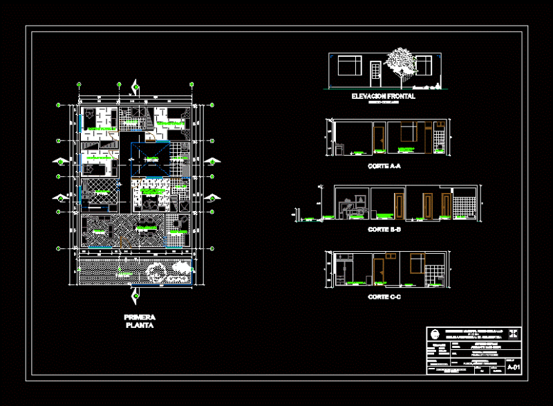 Single Family Home DWG Block for AutoCAD