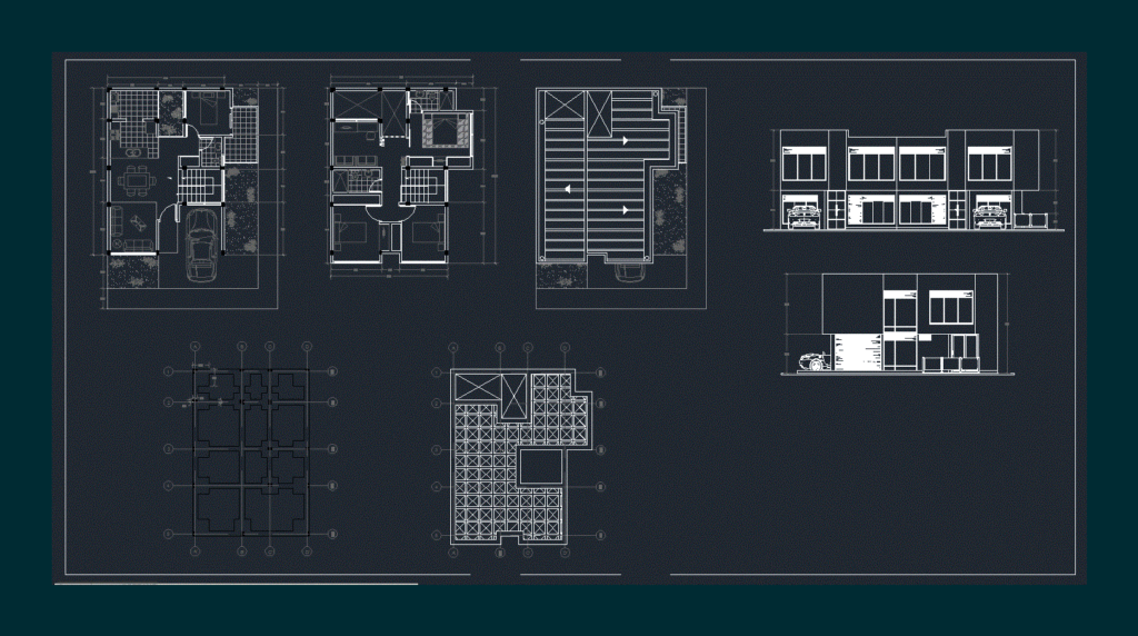 Single Family Home DWG Block for AutoCAD