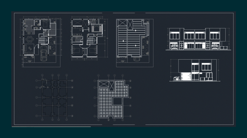 Single Family Home DWG Block for AutoCAD