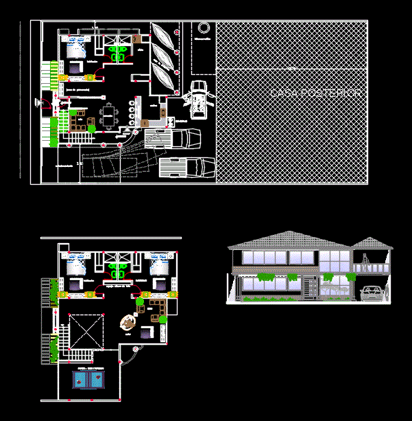 Single Family Home DWG Block for AutoCAD • Designs CAD