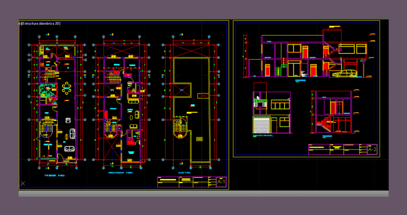 Single Family Home DWG Block for AutoCAD