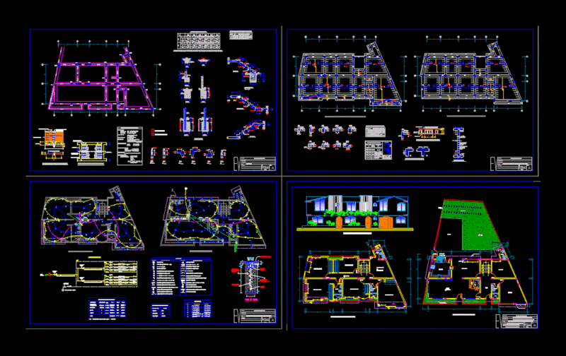 Single Family Home DWG Block for AutoCAD