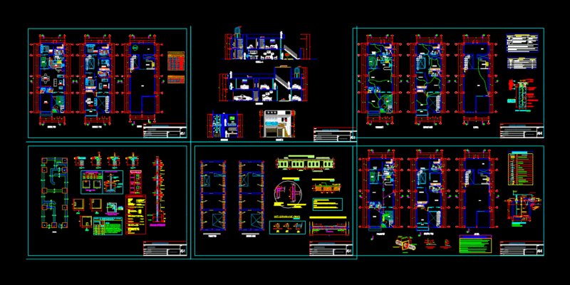 Single Family Home DWG Block for AutoCAD