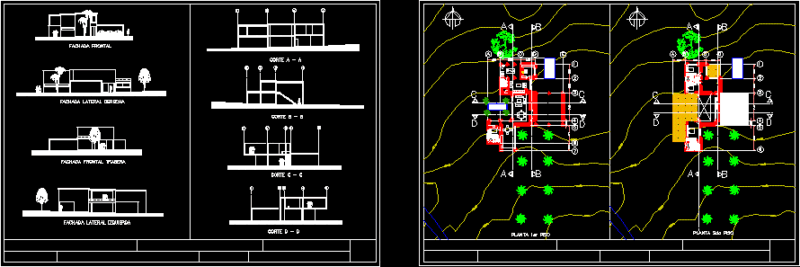 Single Family Home DWG Block for AutoCAD