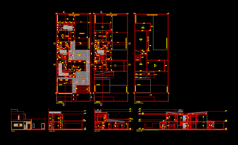Single Family Home DWG Block for AutoCAD