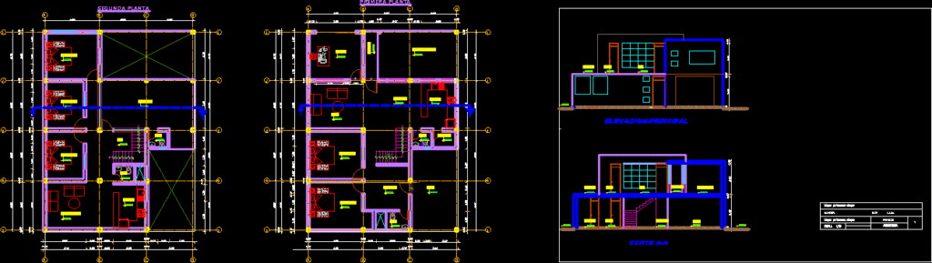 Single Family Home DWG Block for AutoCAD