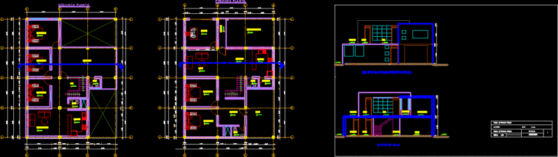 Single Family Home DWG Block for AutoCAD