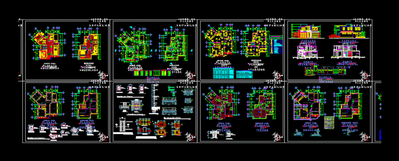 Single Family Home DWG Block for AutoCAD