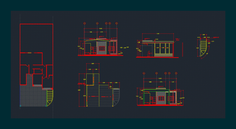 Single Family Home DWG Block for AutoCAD